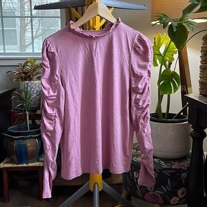 Lilac long sleeve Anthropologie top